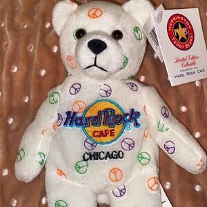 Hard Rock Cafe Chicago ☮️ Peace Herrington 🧸 Teddy Bear!